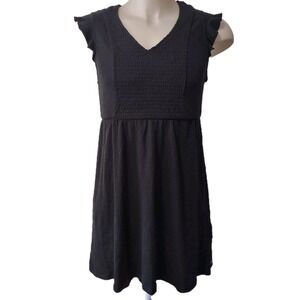 Roxy Dress  Off The Shoulder  Smocked Mini Dress Medium Whimsigoth Black Goth